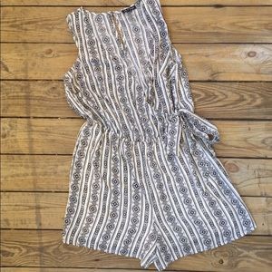 Faux Bow Wrap Romper